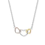 Engelsrufer ERN-WHITLOVE-03 Damen Collier Herz Sterling-Silber 925 Tricolor 44