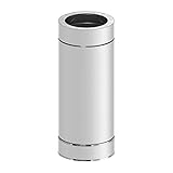 H&M New Line Edelstahlschornstein Schornstein Einzelteil doppelwandig Längenelement 1/2 Meter inkl Klemmband Ø120mm Innendurchmesser 25mm Isolierung 0,5mm Materialstärke nicht kürzb