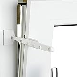 Dekologi Original 2 Stück Hochwertige Kipp-Regler für Fenster Fensterfeststeller mit Klemmträger zum Einstellen der Fensteröffnung Fensterstopper zur Fixierung des Öffnungswinkels von Fenstern - weiß