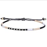 KELITCH Damen Freundschaftsarmbänder Miyuki Perlen Strang Armbänder Armreifen Handgefertigte Boho Charm Schmuck