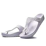 NISHIWOD Hausschuhe Pantoletten Slipper Damen Herren Flip Flops Männer Neue Slip Shower Swim Pool Sandalen Outdoor Casual Strandschuhe Trend Leichte Hausschuhe 42 Weiß