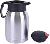 Kaffeekanne aus Edelstahl, Isolierkanne für Saft, Milch, Tee, Farbe: Silber, Größe: 1200 ml (Farbe: Silber, Größe: 200 ml)