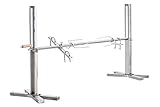 CLP Edelstahl Drehspieß I X-Type Spit Rotisserie Mit Motor-Set Und Standbeinen, Grillspieß Für Spanferkel Und Co, Farbe:E