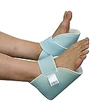 Mobiclinic, Fersenschoner antidekubitus, linke und rechte Packung, Ellenbogen, Ferse, europäische Marke, Dekubitusprophylaxe, Schafsfell, Einheitsgröße, verstellbar, waschbar, weiß