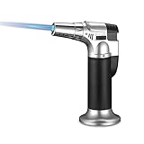 Gasbrenner-Feuerzeug, verstellbare Flamme, winddicht, nachfüllbar, tragbar, Butan-Feuerzeug für BBQ-Grill, zum Basteln, Backen, Brulee Creme, Lö