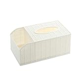 SymArt Tissue-Box 1PC Nordic Desktop-Tissue Box Fernbedienung Aufbewahrungsbox Home Living Toom Couchtisch Divider Plastikbehälter Für Badezimmerwaschtisch-Arbeitsplatten (Color : White)