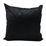 NOLUENGO Kissenbezug aus Samt, einfarbig, für Sofa, Bett und Wohnzimmertisch, geeignet als Kissenset für den Innenbereich, mit Decken und Bettdecken (50 x 50 cm, Schwarz Azabache, 2)