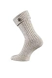 Alpin-Trachten TippTexx 24 1 oder 2 Paar Trachtensocken im Landhaus-Stil mit Edelweiss-Sticker (39/42, Naturmelange)