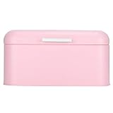 Brotkasten aus Metall, mit Scharnierdeckel, für Küchentheke, trockene Lebensmittel, Brot, Aufbewahrung, Brot, Brötchen, Gebäck, Aufbewahrung, 30,5 x 20,1 x 15 cm, R