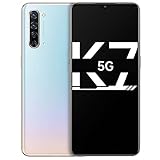 HJFGIRL K7 Smartphone ohne Vertrag 5G - 6,4 Zoll HD+ Display 6800mAh Akku, 32MP+48MP-Quad-Kamera, 8GB RAM, 256GB erweiterbar Dual SIM Android 10 Handy - NFC/Type-C/GPS/Face ID,White-EU