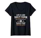 Damen Like Toilettenpapier | Sarcastic Funny Offensive Adult Humor T-Shirt mit V