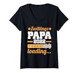 Damen Werdender Papa 2022 T-Shirt mit V