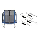 Ultrasport Uni-Jump Gartentrampolin, Intertek GS geprüft, Kinder Trampolin, gepolsterten Netzpfosten & Randabdeckung 183cm & Bodenverankerung für Trampoline, Schaukeln, Spieltürme UVM., Länge 40