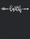 Faith Letter Print Kreuz Pfeil Vertrauen Jesus Religion Glaube: RÄTSELBUCH - Lustiges Faith Beten Hoffnung Kirche Design, Retro Geschenkidee - A4 ... Buch, Sketch, Planer, Geburtstag, Sp