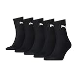 PUMA Unisex-Adult Short Crew (5 Pack) Socks, Black, 43/46 (5er Pack)