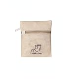 LZYMLG 3 x Netz-Wäschesäcke, multifunktionale Wäschesäcke, für Reisen, Studentenwohnheim, Wohnung, Familie, maschinenwaschbar, Beige, 18 x 22