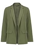 Sublevel Damen Blazer klassisch Office-Blazer Business-Jacke Dark-Green S/M