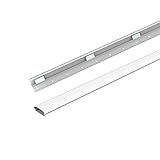 conecto Kabelkanal Aluminium mit 3X 30cm 3M Klebeband als Zubehör, 1,00m, weiß, SA-CC50794