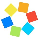AIEX 6 Stück 7,6x7,6 cm Trocken Abwischbare Haftnotizen, Farbige Wiederverwendbare Whiteboard-Aufkleber Entfernbar für Etiketten, Listen, Erinnerungen, Abziehb