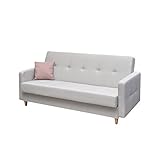 Design Schlafsofa Tango, Sofa mit Bettkasten und Schlaffunktion, Modernes Bettsofa, Schlafcouch, feiner Webstoff, Wohnlandschaft (Drago 139)