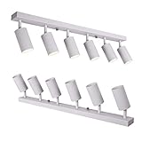 LED Deckenleuchte weiß 6x GU10 Fassung schwenkbar Deckenlampe Deckestrahler Deckenspot 866-6