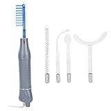 Hochfrequenz Gerät, Hf Stab Set Portabler Hochfrequenz Akne, Verbessern Sie die Hautstruktur und den Hautton Hochfrequenz Elektrotherapie Instrument Akne Entfernung Haut Haar Pflege Stab(EU)