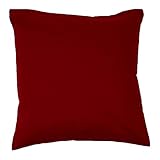 Hans-Textil-Shop Kissenbezug 40x40 cm Bordeaux Rot Baumw