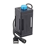 Fahrrad Akku Aufbewahrungsbox Mobile Power Bank Akkupack Box Batterie Akku Case Halter wasserdicht mit DC/USB-Schnittstelle für Fahrradlamp