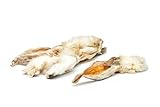 SIMPLEPOINT Getrocknete Kaninchenohren/Hasenohren, Luftgetrocknet mit Fell- Kauartikel für Hunde – Kausnack, Hundefutter – Reich an Vitaminen & Mineralien - Beste Qualität 250 g