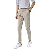 Huntrly Herren Freizeithose Sommermode Urban Business Gerade Stretch Slim Fit Anzughose Lässige Temperament Vielseitige Hose 30