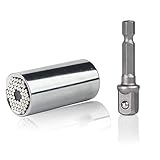 QXXJH Steckschlüssel Universal Drehmomentschlüsselkopf Set Sockelhülse 7-19mm Power Bohrer Ratschenbuchsenschlüssel Key Multi Hand Werkzeuge Langlebig und b