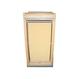 Rollo für VELUX Dachfenster THERMO Alu-Rückseite Dachfensterrollo für TYP GGL/GPL/GHL - 102 - Farbe Creme - mit Haltek