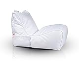 Ecopuf Flavio Chaise Longue aus Polyester, schmutzabweisend, Sitzsack mit Tasche und G