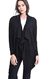 Bonamaison Women's TRYKC101253 Cardigan Sweater, Schwarz, L