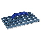 DEWEPRO Gitter-Rabot (Gitterrabot) - Putzhobel - Putzglätter - Gitterweite: 30x30mm - Abmessung: 285x145mm - Schleifrasp