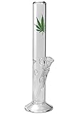 Breitseite Wasserpfeife, EIS-Bong, Glasbong | 45 cm, NS 19 (18,8mm) | klar | L