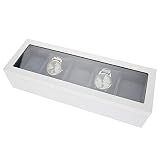 QIRG Uhrenbox Uhrenvitrine, Uhrenaufbewahrungsbox, 5 Gitter Einbrennofen für Herren für Damen(Weiß)
