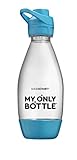 Sodastream Wassersprudler My Only Bottle Sport, kleines Modell 0,5 l, tragbar, für unterwegs, spülmaschinenfest, Farbe: Blau, Material: Tritan, B