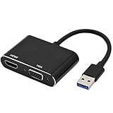 HDMI VGA Adapter USB3.0 zu VGA HDMI Videokonverter 1080P Displayadapter Plug Play Hub Erweitern Sie die USB Konnektivität zum VGA/HDMI M