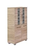 Schildmeyer Highboard 147308 Nitro, Sonoma Eiche Dekor, 60 x 32,6 x 116.9 cm (B/T/H)