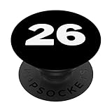 Nummer 26 T-Shirt # twenty-Six Jersey Sports Birthdays PopSockets mit austauschbarem PopGrip
