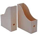 IKEA Zeitschriftensammler 'KNUFF' Holz-Aufbewahrungsbox im 2-er Set - 9x24x31cm und 10x25x31