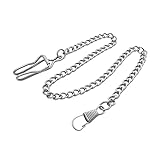 LDGR Unisex Retro Antike Geschenk Taschenkette Uhr Halter Halskette Jean Gürteldekor Taschenuhr Kette Halskette Frauen Geschenk (Color : Silver)