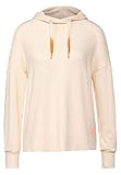 Street One Damen Softes Hoodie-Shirt Bright Sand Melange 42 Tunnelzugband, T-S