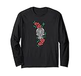 Santa Muerte I Totenmaske mit Rosen Motiv für Mexiko Lang