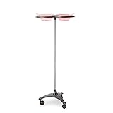 GHCXY Bewegliche Trolleys, Haushalt Servierwagen Beauty-Salon-Werkzeug Wagen Trolley Auf 3 Rädern, 2 Plastik Dye Schüssel, Dye Bowl-Halter/Rosa/90