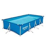 Bestway Steel Pro™ Aufstellpool ohne Pumpe 400 x 211 x 81 cm , blau, eckig
