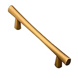 1 Stück Schublade Türgriff Zinklegierung Gebogene Zugschnalle für Küchenschränke Knöpfe Gelbbronze Schrankgriffe Nordischer Stil Kleiderschrank Zieht Griffe (Hole distance 128mm)