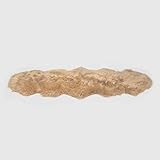 Decorating Sheepskins - Schaffell-Teppich aus 2 Fellen, B55-65 x H180-200 cm, Gewicht 2 kg, Florlänge 4-8 cm, mit doppelseitigen Klebebändern, natürliche Qualität (Beige, 180 x 60 cm)