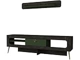 ZeoTioo Fehrnseherschrank Tv Schrank Tisch Tv Lowboard Wohnwand Braun Dunkelgrau Grün Wohnzimmerregal TV Lowboard Holz Modern Fernseher Unterschrank Tv Board Fernseher Reg
